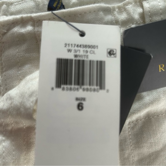 Polo Ralph Lauren High waisted 100% Linen walking shorts womens size 6 beige NEW - Picture 9 of 14